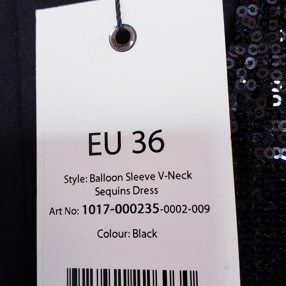 NA-KD| Balloon Sleeve Sequin Mini Dress  - Picture 9 of 11